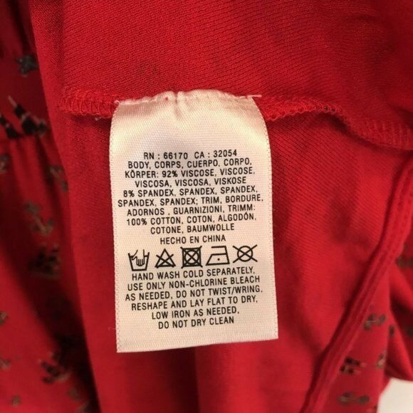 Anthropologie Leifnotes Red Nautical Anchor Print Sleeveless Short Dress Size XS - Picture 12 of 12